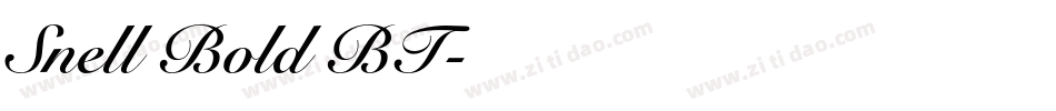 Snell Bold BT字体转换